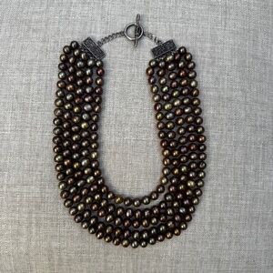 Four Strand Knotted Pearl Necklace